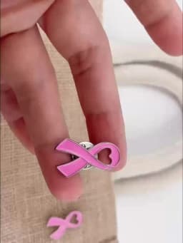 Pink Ribbon Pins Breast Cancer Awareness Enamel Lapel Pin for Women Pink Ribbon Brooch Pins Pink Hope Ribbon