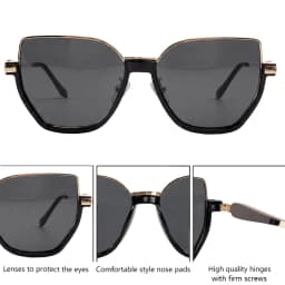 Oversized Sexy Cat Eye Sunglasses Women Big Frame 2026 Luxury Brand Classic Polygon Sun Glasses for Ladies Retro Shades UV400