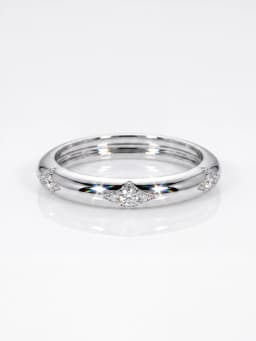 Fashion Shiny Real Round Moissanite Diamond Wedding Rings for Women Anniversary Party High Quality Jewelry Gift
