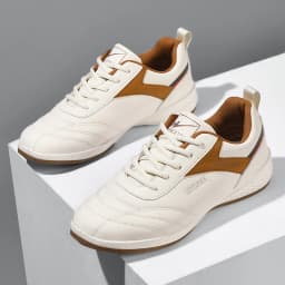 Double Star Men's White Leather Casual Sneakers Lightweight Breathable Non-slip Walking Sport Shoes