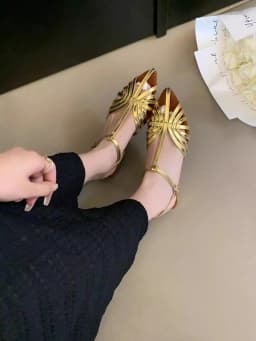 T Strap Roman Cross Strap Slingback Sandals Women Low Heel Summer Open Back Hollow Out Ladies Casual Comfortable Shoes Sandalias