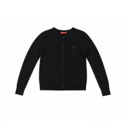 CH Embroidered Cable Knit Cardigan Women Slim Fit Crew Neck Button Front Premium Cotton Casual Daily Tops