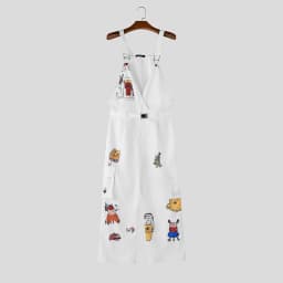 INCERUN Men's Jumpsuits Printing V Neck Sleeveless Straps Rompers For Man Streetwear Loose Pockets Fashion Pants Male Overalls