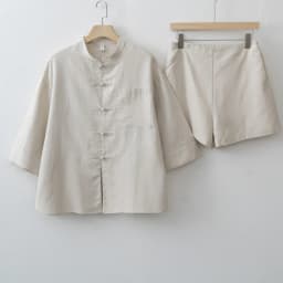 Summer Women Fashion Asian Button Chinese style Shirt Short sets