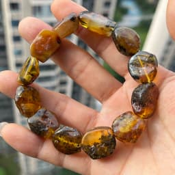 Plant Amber Bracelet Wholesale Original Unique Designer Diy Beads Good Fragrance Mineral Natural Stone Healing Jewelry Supplier