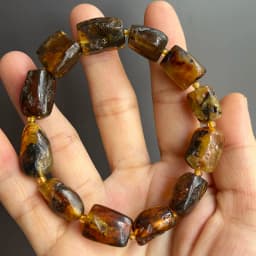 Plant Amber Bracelet Wholesale Original Unique Designer Diy Beads Good Fragrance Mineral Natural Stone Healing Jewelry Supplier