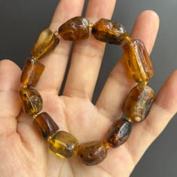Plant Amber Bracelet Wholesale Original Unique Designer Diy Beads Good Fragrance Mineral Natural Stone Healing Jewelry Supplier