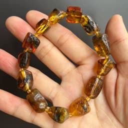 Plant Amber Bracelet Wholesale Original Unique Designer Diy Beads Good Fragrance Mineral Natural Stone Healing Jewelry Supplier