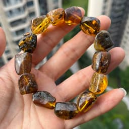 Plant Amber Bracelet Wholesale Original Unique Designer Diy Beads Good Fragrance Mineral Natural Stone Healing Jewelry Supplier