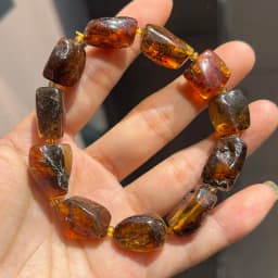 Plant Amber Bracelet Wholesale Original Unique Designer Diy Beads Good Fragrance Mineral Natural Stone Healing Jewelry Supplier