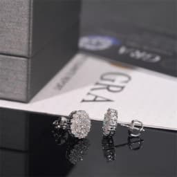 Full Moissanite D Color Women's Men Hip-hop Earrings 925 Sterling Silver Screw Ear Stud High Quality Fine Jewelry for Women Gift