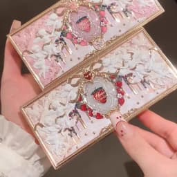 Flower Knows Strawberry Cupid Collection Make-up Palette 14g Pink Blush Highlighter Flower Know Glitter Eyeshadow Palette