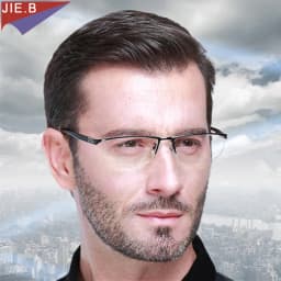 New Design Photochromic Reading Glasses Men Half Rim Titanium alloy Presbyopia Eyeglasses sunglasses discoloration with diopters