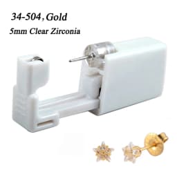 24pcs/Box Disposable No Pain Sterile Ear Piercing Unit Kit Stud Earring Jewelry Cartilage Tragus Helix Piercing Ear Gun Tool