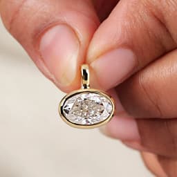 BXINY 2/3/4CT East West Oval Cut Moissanite Bead Chain Necklace S925 Silver Bezel Set Solitaire Diamond Pendant Gift Jewelry GRA