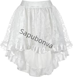 Skirts Womens Burlesque Corset Skirt High Waist Multilayer Lace Victorian Costumes Gothic Steampunk Skirt Matching Corset Black