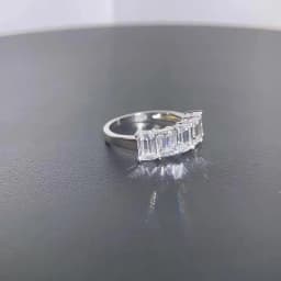 Smyoue 4*6mm Pear Cut 5 Stones Moissanite Rings for Women Luxury Dating Wedding Band Promise Real S925 Sterling Silver Jewelry