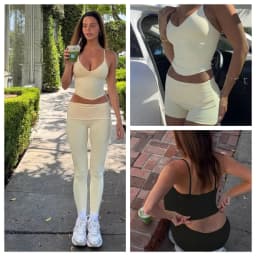 C-B V-Neck Halter Yoga Vest with Folded Waist, Nude-Feel Shorts & Leggings, Perfect for Gym Workouts, Women's Sportswear Set
