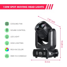 150W Moving Head LED Light Beam+Spot+ Strip Effect 18 Rotating Prisms DJ DMX512 Club Bar Wash Stage Light