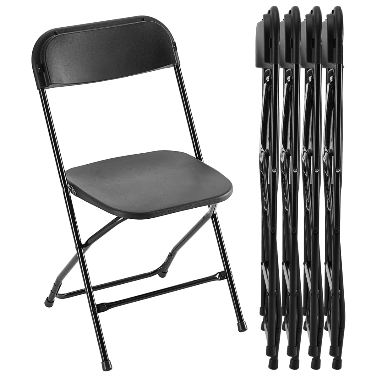JHK Plastic Folding Chair 4/6 Pack 330LB Load Capacity Living Room Dinner Chairs Lightweight Portable Indoor/Outdoor Home Office