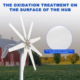 US Delivery of 3000W Horizontal Turbine 12V/24V/48V Low-Noise Household 220V From