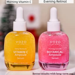 2pcs Facial Serum Skincare Set Morning Vitamin C Serum Night Retinol Serum Brightens Skin Locks In Moisture & Hydrates Anti-aging/anti-wrinkle Skincare