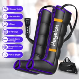 Leg Compression Massager for Circulation and Pain Relief,Air Compression Boots for Fast Recovery, 6 Mode,6 Intensity,Full Leg Massager for Muscle Relaxation- for Athletes, Gym