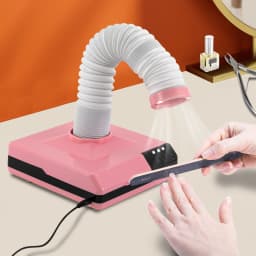 60W Vacuum Dust Collector, 19*19*21cm Dust Extractor, Vacuum Cleaner With Fan and 360° Rotatable Duct for Nail Grinding, Dentists, Clinics, Engraving
