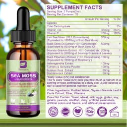 BEWORTHS 60ML Sea Moss Extract Drop Support Immunity and Kidney Health, Promote Digestion and Antioxidation