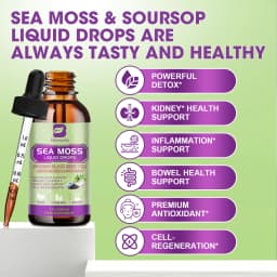 BEWORTHS 60ML Sea Moss Extract Drop Support Immunity and Kidney Health, Promote Digestion and Antioxidation