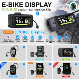 BAFANG DPC080 Ebike Display 8Fun CAN BUS 1.9" Screen IPX7 Waterproof Automatic Backlight Ebike Speedometer Instrument Computer