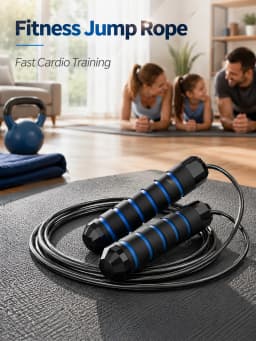 Steel Wire Speed Jump Rope, Adjustable Fitness Skipping Rope with Non-Slip Handles, Weighted Cardio Training Rope for Boxing, HIIT, Cross Training, Gym Workout, Home Exercise, Endurance, Agility and Daily Sports Practice