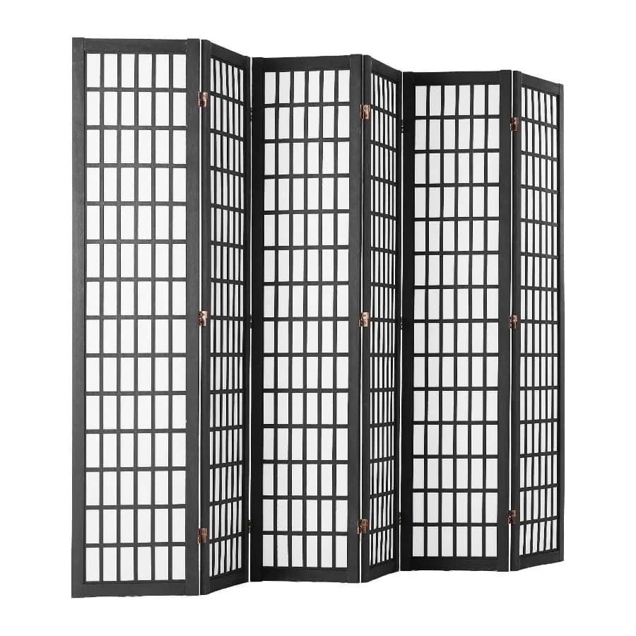 6 Panel Japanese Room Divider Folding Privacy Screen Indoor Portable Partition Dividers and Decoration Screens for Room Separat