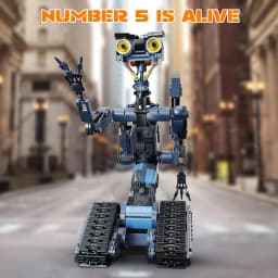Johnny 5 Robot Building Blocks Set with Remote Control Creative Machine Home Decoration Room Desktop Ornament Chirstmas Gifts for Adult