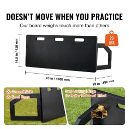 SucceBuy 40"X16" Soccer Rebounder Board with 2 Angles Rebound Foldable HDPE Kickback Rebound Board for Passing&Shooting Practice