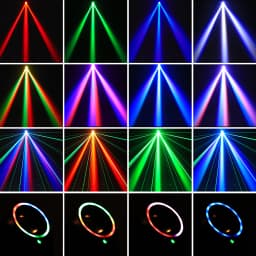 U'King Mini 30W Spot Beam Moving Head Light LED 4IN1 RGBW Effect Strobe Stage Light DMX Sound Activated DJ Disco Bar Party Light