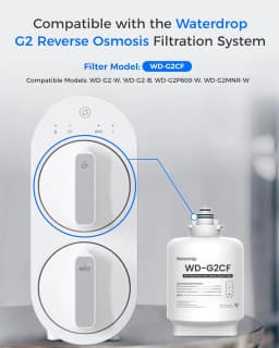 Waterdrop G2CF Filter, Replacement for G2 & G2P600 & G2MNR Reverse Osmosis System, 12-month Lifetime