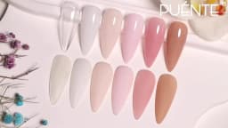 PUENTE 4Pcs/set 100g Big Volume Creamy Extension Nail Gel Clear White Pink Colors Building Gel Soak Off UV Nail Art Varnish Kit