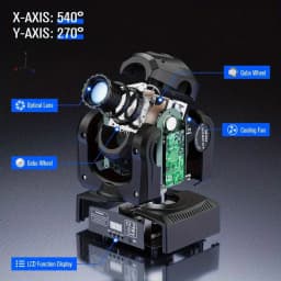 2PCS 80W Professional Stage Lights DMX512 Party DJ Disco Lights Pattern Moving Head Lights Sound-Activated Atmosphere Lights