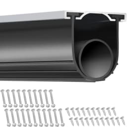 Garage Door Seals Bottom Rubber U Shape +O Ring Combination Garage Door Weather Stripping with Pre-drilled Aluminum Track Retai