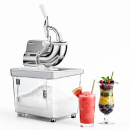750LBS/H Commercial Ice Shaver Crusher, 4 Stainless Steel Blades 2000RPM, 350W Snow Cone Machine with 2LBS Ice Box Capacity, Electric Shaved Ice Maker for Home & Commercial Bar Cafe Party