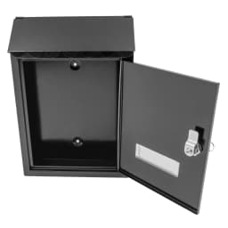 Wall Mounted Mailbox with Lock & Key Large Capacity Retro Style Iron Letter Box Weatherproof for House Apartment Office Use