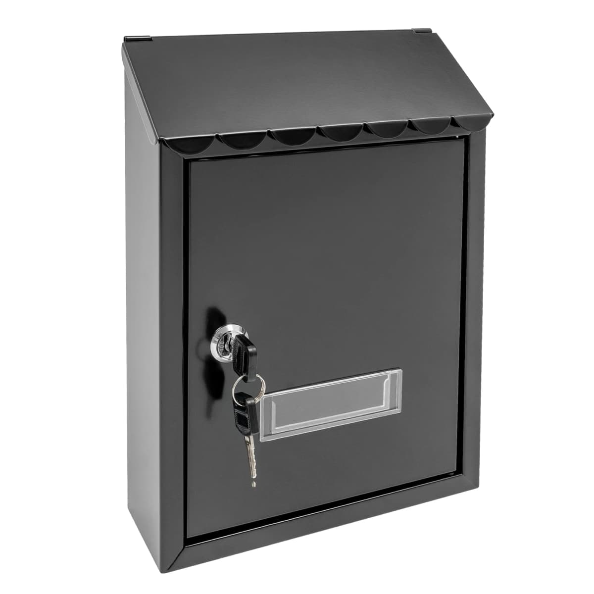 Wall Mounted Mailbox with Lock & Key Large Capacity Retro Style Iron Letter Box Weatherproof for House Apartment Office Use