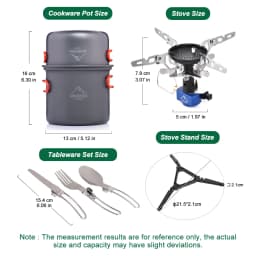 Widesea Camping Gas Stove Tableware Set Portable Gear Tourist Gadgets Kitchen Stuff Cooking Survival Camper Accessories Supplies