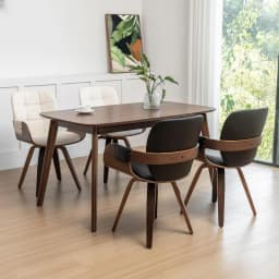 Set of 2 Mid Century Modern Chairs, Swivel Dining Chairs with Arms and Curved Back, Faux Leather Reception Room, Customized