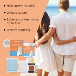 100G Keepshake Hand Mold Casting Set for Couple Meanningful Gift Romantic DIY 3D Gift Non-toxic Skin-friendly Hand Mold Diy Set