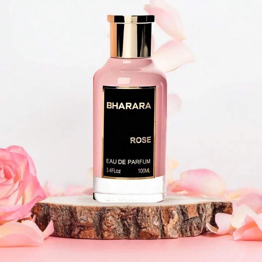 Bharara Rose Eau De Parfum 3.4oz/100ml - Floral Fruity Women's Fragrance with Travel Spray
