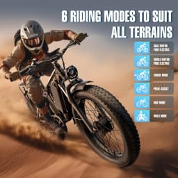 FENGQS Q8 PLUS 6000W 5000W Dual Motor Mountain Electric Vehicle 60V1200WH Large Battery, 100 Kilometer Range, Hydraulic Disc Brake with Turn Signal, Electric Bicycles, Commuting, Boys, Fat Tires, Detachable Batteries. Full Shockingproof Frame
