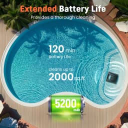 Vastorm 2026 Upgraded H2 Robot Swimming Pool Cleaner 120Mins Runtime Self-Parking Powerful Cordless Floor Wall Auto Cleaning for Pools