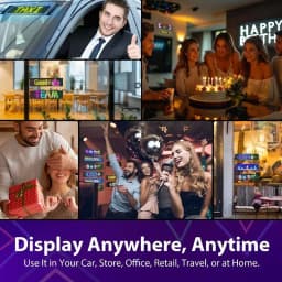 Scrolling Advertising LED Sign Panel Bluetooth App Control Logo Light Customize Text Pattern Animation Programmable Car Display